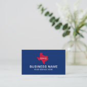 Carte De Visite Texas State Logo Professional Blue & Red #2 (Debout devant)