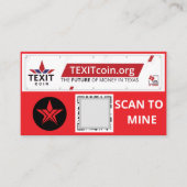 CARTE DE VISITE TEXIT COIN OFFICIEL LOGO QR CODED RED ARRIÈRE - PL (Devant)