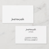 Carte De Visite Texte à la main Professional Simple Modern Cool (Devant / Derrière)