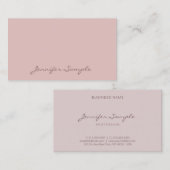 Carte De Visite Texte à la main tendance Modèle moderne élégant (Devant / Derrière)