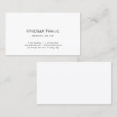 Carte De Visite Texte à main Moderne Simple Professionnel Simple P (Devant / Derrière)