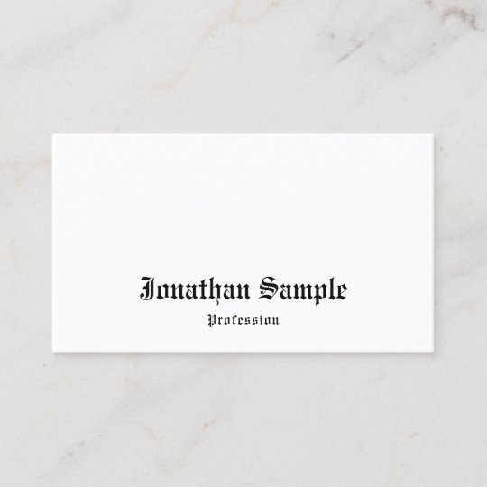 Carte De Visite Texte Anglais Classique De Modele Nostalgique De Zazzle Be