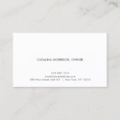 Carte De Visite Texte Art déco sur bois noir (Dos)
