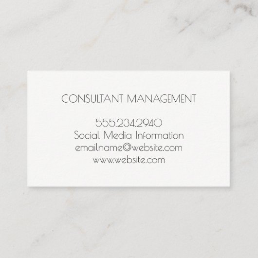 Carte De Visite Texte brouillé (Dos)