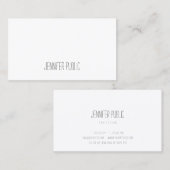 Carte De Visite Texte Calligraphié Élégant Simple Modèle Moderne (Devant / Derrière)