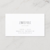 Carte De Visite Texte Calligraphié Élégant Simple Modèle Moderne (Dos)