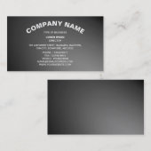 Carte De Visite Texte courbe simple 06 - gris (Devant / Derrière)