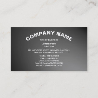 Carte De Visite Texte courbe simple 06 - gris