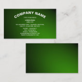 Carte De Visite Texte courbe simple 06 - Vert (Devant / Derrière)