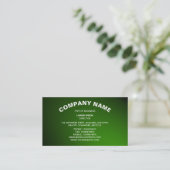 Carte De Visite Texte courbe simple 06 - Vert (Debout devant)
