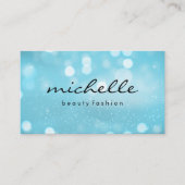 Carte De Visite Texte cursif | Arrière - plan magique (Devant)