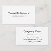 Carte De Visite Texte cursif minimaliste (Devant / Derrière)