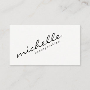 Carte De Visite Texte cursif minimaliste