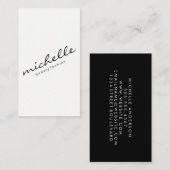Carte De Visite Texte cursif minimaliste (Devant / Derrière)