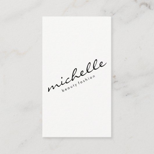 Carte De Visite Texte cursif minimaliste (Devant)