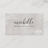 Carte De Visite Texte cursif | Texture simple (Devant)