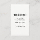Carte De Visite Texte cursif vertical / Gris (Dos)