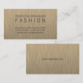 Carte De Visite Texte de grille simple (acier inoxydable) (Devant / Derrière)