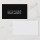Carte De Visite Texte de grille simple (blanc) (Devant / Derrière)