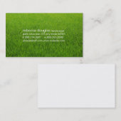 Carte De Visite Texte de grille simple (pelouse) (Devant / Derrière)