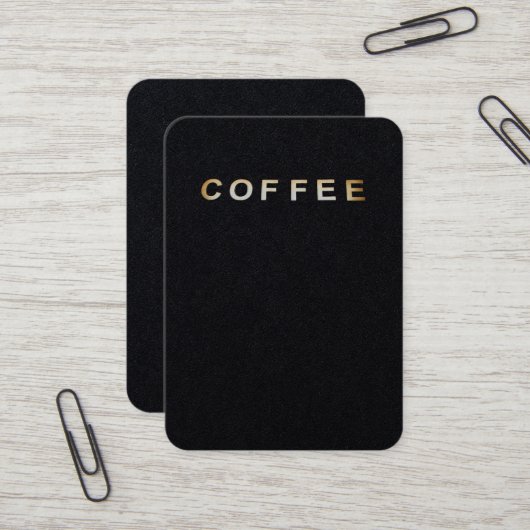 Carte De Visite Texte de l'affiche de photo de café (Devant/Arrière en situation)
