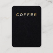 Carte De Visite Texte de l'affiche de photo de café (Devant)
