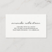 Carte De Visite Texte de l'Arche Coeur Or Cutesy (Dos)