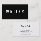 Carte De Visite Texte de l'auteur | de l'auteur | (Devant / Derrière)