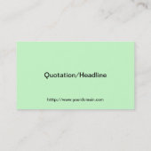 Carte De Visite Texte de l'image du Dakota du Nord (Dos)