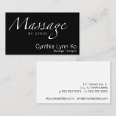 Carte De Visite Texte de massage (Devant / Derrière)