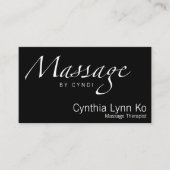 Carte De Visite Texte de massage (Devant)