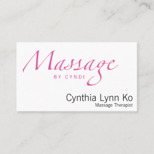 Carte De Visite Texte de massage