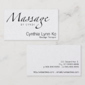 Carte De Visite Texte de massage (Devant / Derrière)