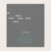 Carte De Visite Texte de poisson Jésus (Intérieur déplié)