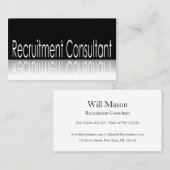 Carte De Visite Texte de réflexion - Consultant en recrutement (Devant / Derrière)