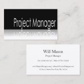 Carte De Visite Texte de réflexion - Gestionnaire de projet - Cart (Devant / Derrière)