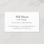 Carte De Visite Texte de réflexion - Gestionnaire de projet - Cart (Dos)