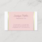 Carte De Visite Texte de script libre élégant élégant élégant tend (Devant)