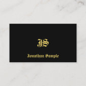 Carte De Visite Texte de style classique Modèle monogramme (Devant)