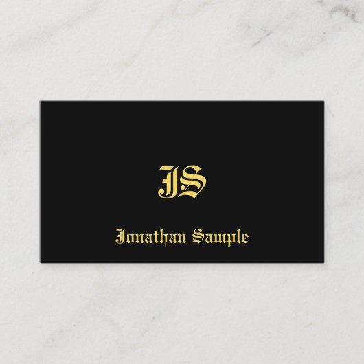 Carte De Visite Texte de style classique Modèle monogramme (Devant)