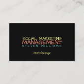 Carte De Visite Texte de style d'art de bruit de rue (Devant)