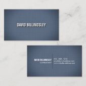 Carte De Visite Texte d'ombre net et net sur la texture bleue (Devant / Derrière)