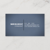 Carte De Visite Texte d'ombre net et net sur la texture bleue (Dos)