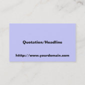 Carte De Visite Texte du drapeau des États-Unis (Dos)