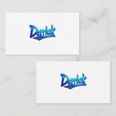 Carte De Visite Texte dynamique 3D personnalisé - Édition Derrick" (Devant / Derrière)