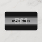 Carte De Visite Texte en calques personnalisable moderne | Noir et (Devant)