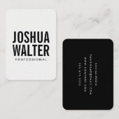 Carte De Visite Texte en gras simple avec bandes (Devant / Derrière)