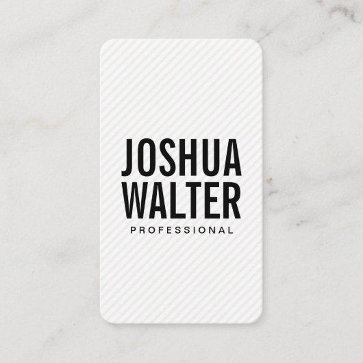 Carte De Visite Texte en gras simple avec bandes (Devant)