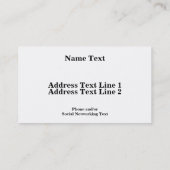 Carte De Visite Texte fait sur commande d'image et de coutume (Dos)