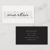 Carte De Visite Texte gras et cursif (Devant / Derrière)